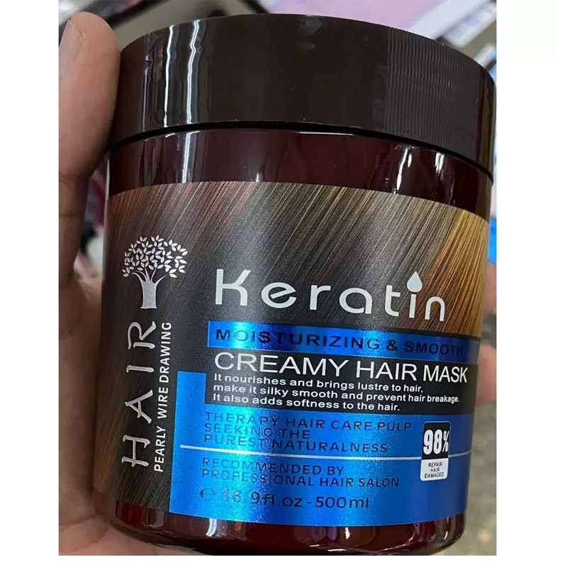 Buy Keratin Moisturizing & Smooth Creamy Hair Mask 500ml Online at Best  Price in Nepal: OKDam
