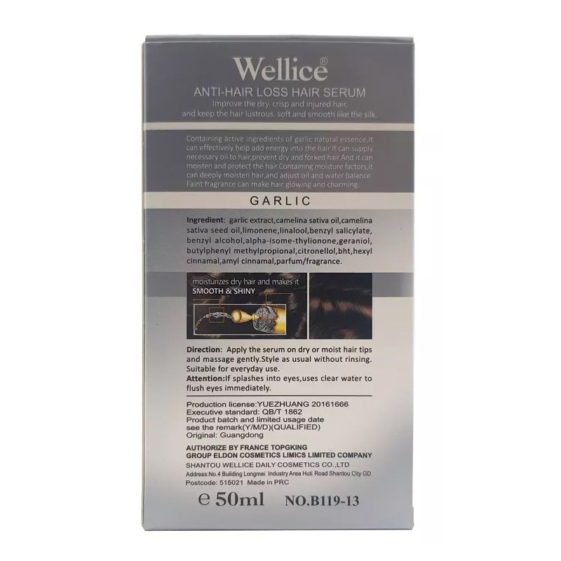Buy Wellice Garlic Anti Hair Loss Hair Serum 50ml Online at Best Price in Nepal: OKDam Buy Wellice Garlic Anti Hair Loss Hair Serum 50ml Online at Best Price in Nepal: OKDam