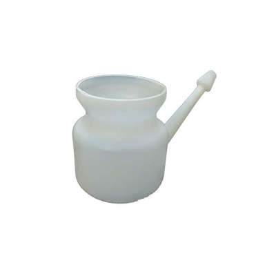 Acupressure Plastic Jal Neti, Om Print 450ml (White)
