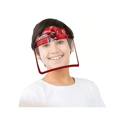 Spiderman Face Shield For Kids Cartoon Printed Face Shield For Kids Safety Visor
