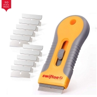 Swifton Multi-use Scraper, Induction Cooktop, Infrared Cooktop hob gas hob Glass Scraper with 10 Pcs Extra Blades